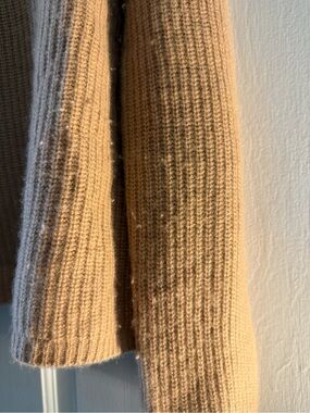 Quince Camel Ribbed Crewneck Sweater